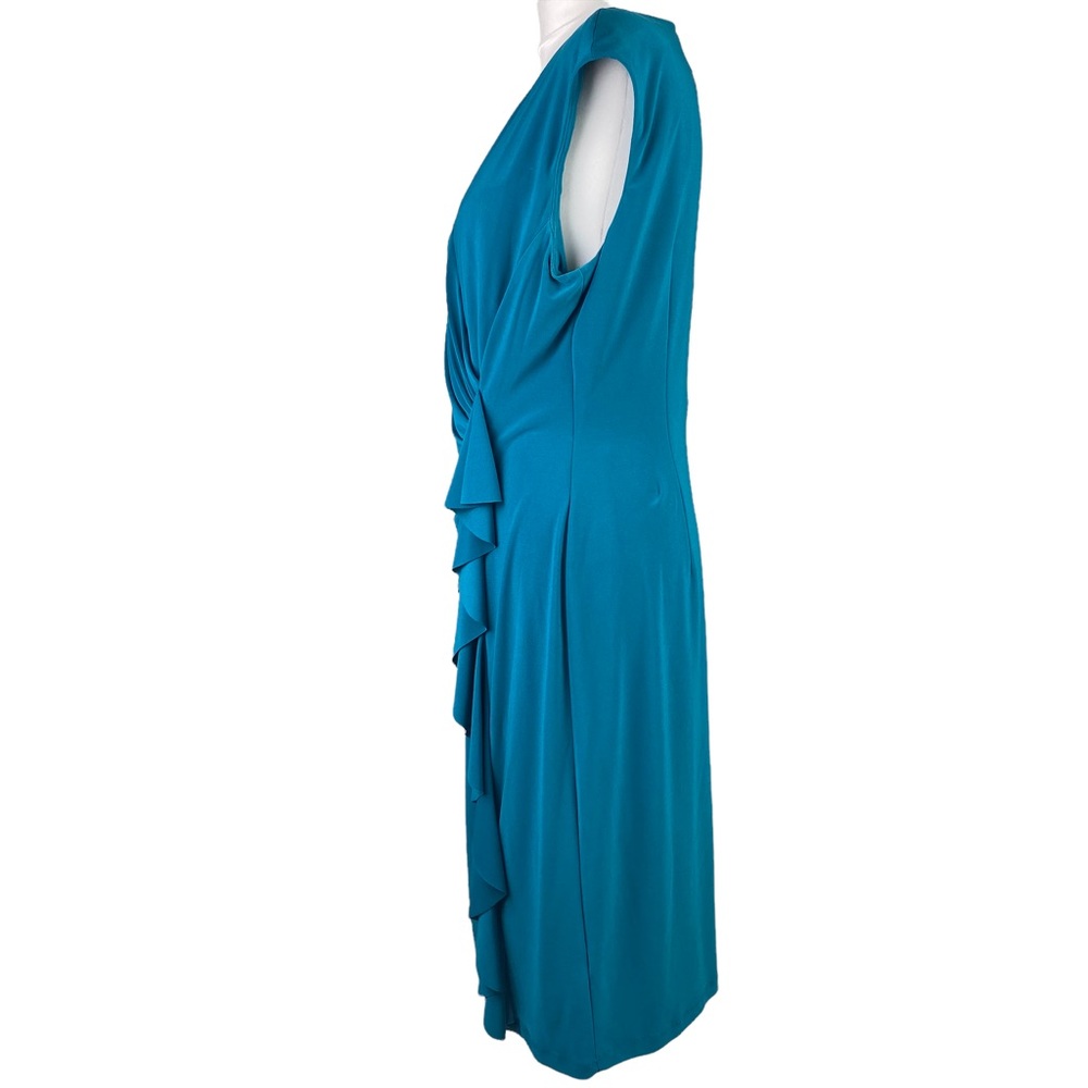 Chaps Teal Midi Dress - Picture 2 of 7